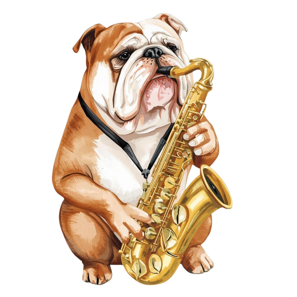 【Dogシリーズ】水彩画風ー楽器を奏でる犬たちのクリップアート20点セット│PNG背景透過