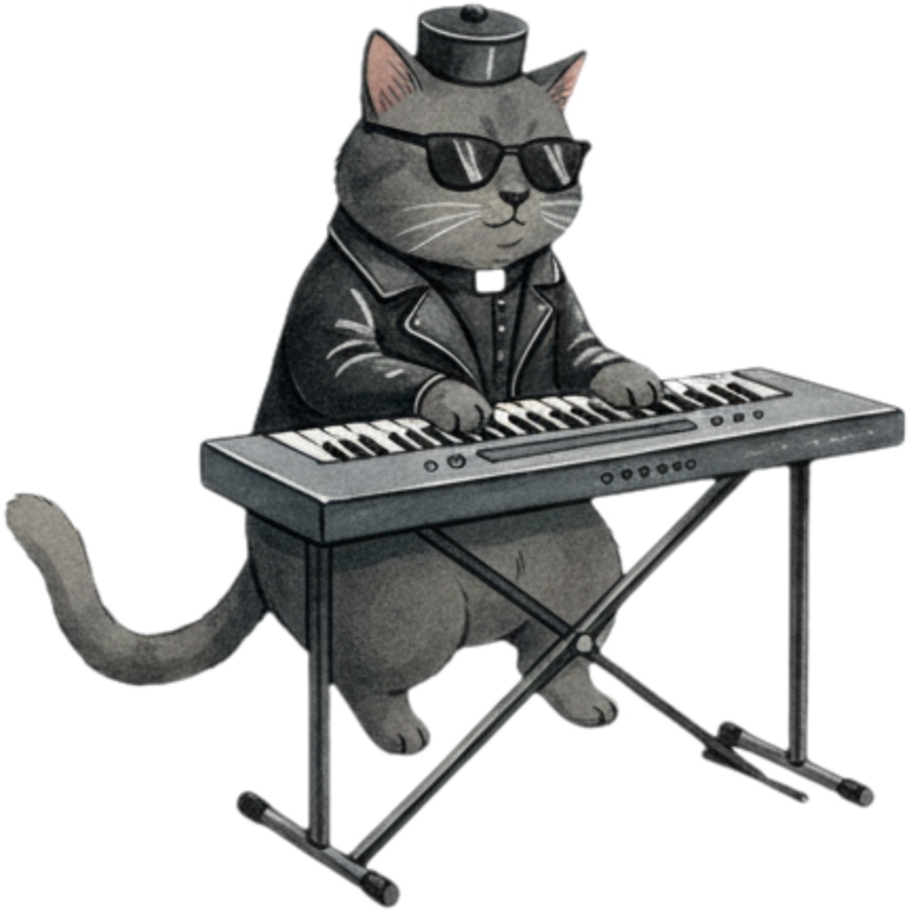 【Catシリーズ】水彩画風-楽器を奏でる猫のクリップアート24点セット│PNG背景透過