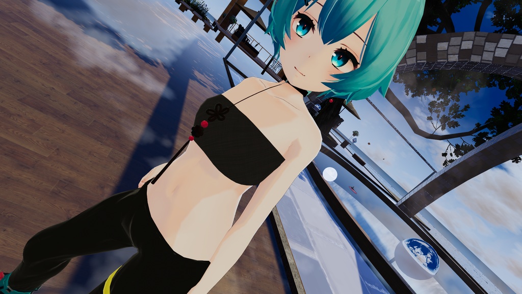 【スキニング済み衣装】チューブトップコーデ