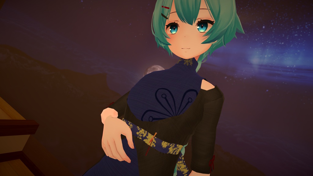 【スキニング済み衣装】中華風ワンピース