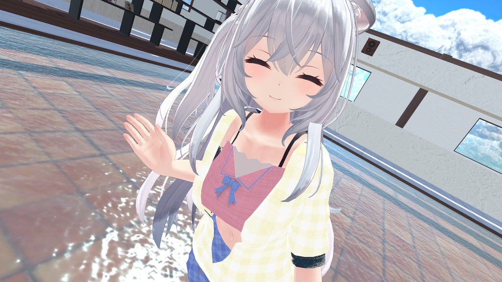 【スキニング済み衣装】パステルサマーコーデ