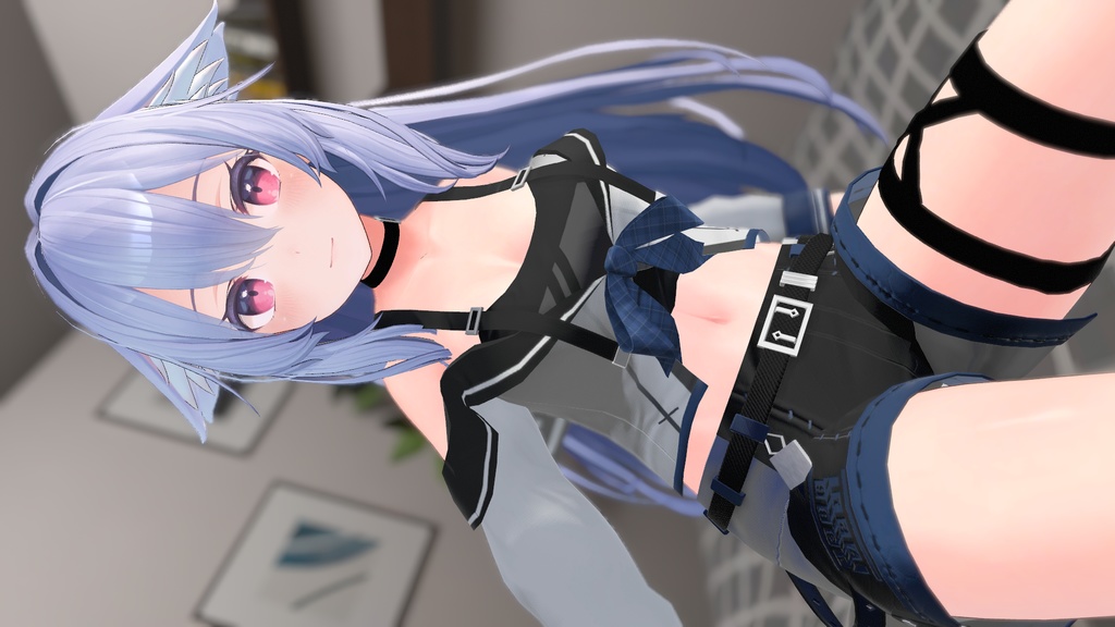 【桔梗ちゃん対応】ベルトオフショルダー×3Colorショートパンツ 【Delphinus】