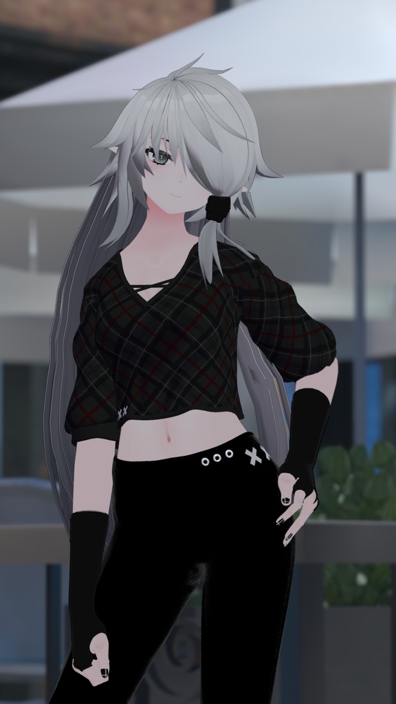 【セルラタ対応】チェックシャツ×レザーパンツコーデ【-Crisp クリスプ-】