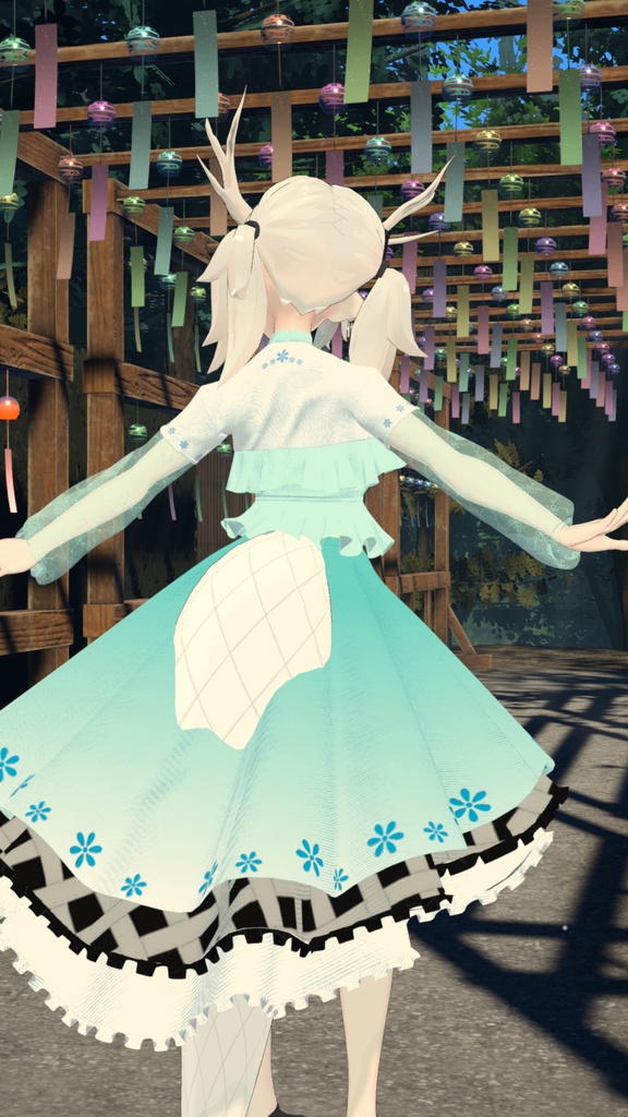 【ヨルちゃん対応】ラッフルブラウスコーデ