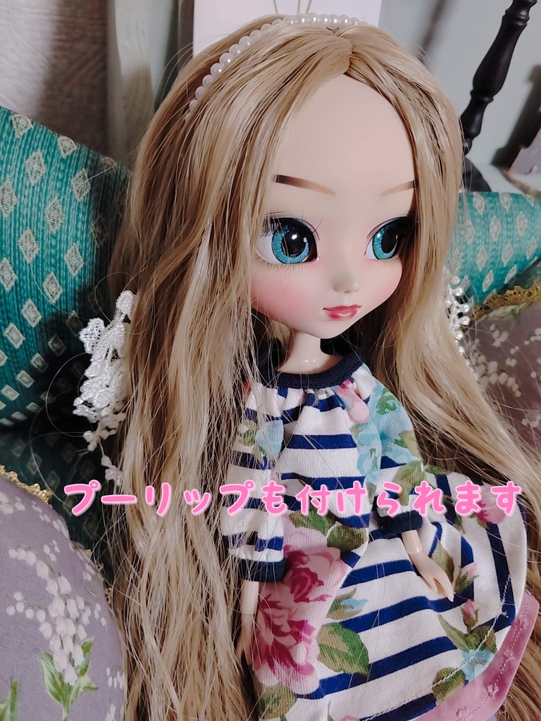 ホワイトパールカチューシャ レースを添えて