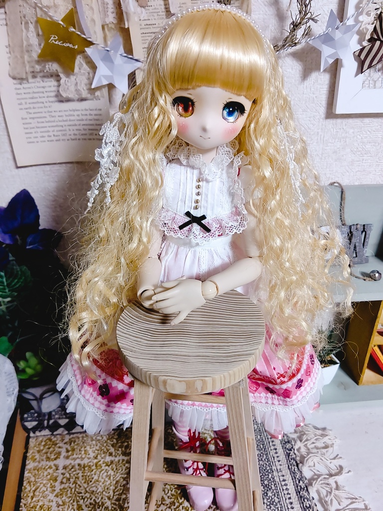 ホワイトパールカチューシャ レースを添えて