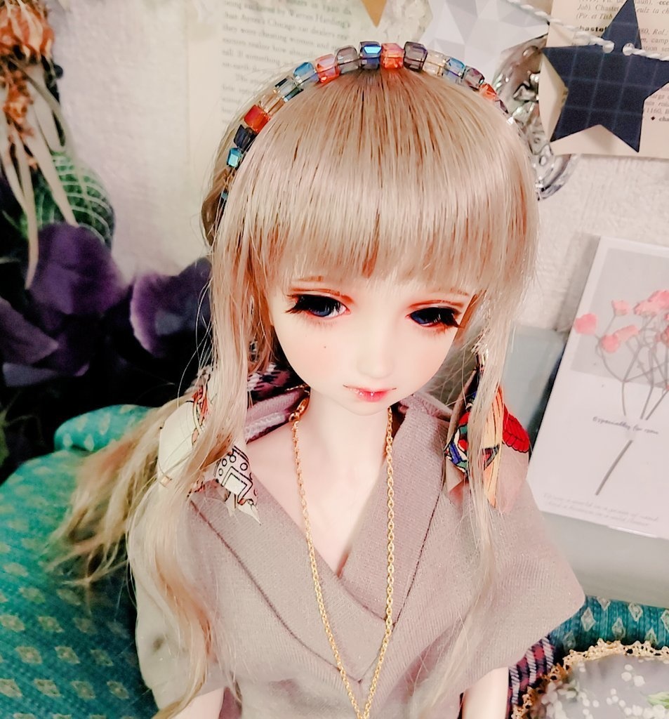 旅の記憶:ガラスビーズカチューシャ