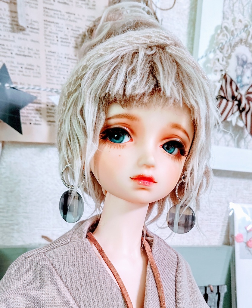 チェックイヤリング(3種)