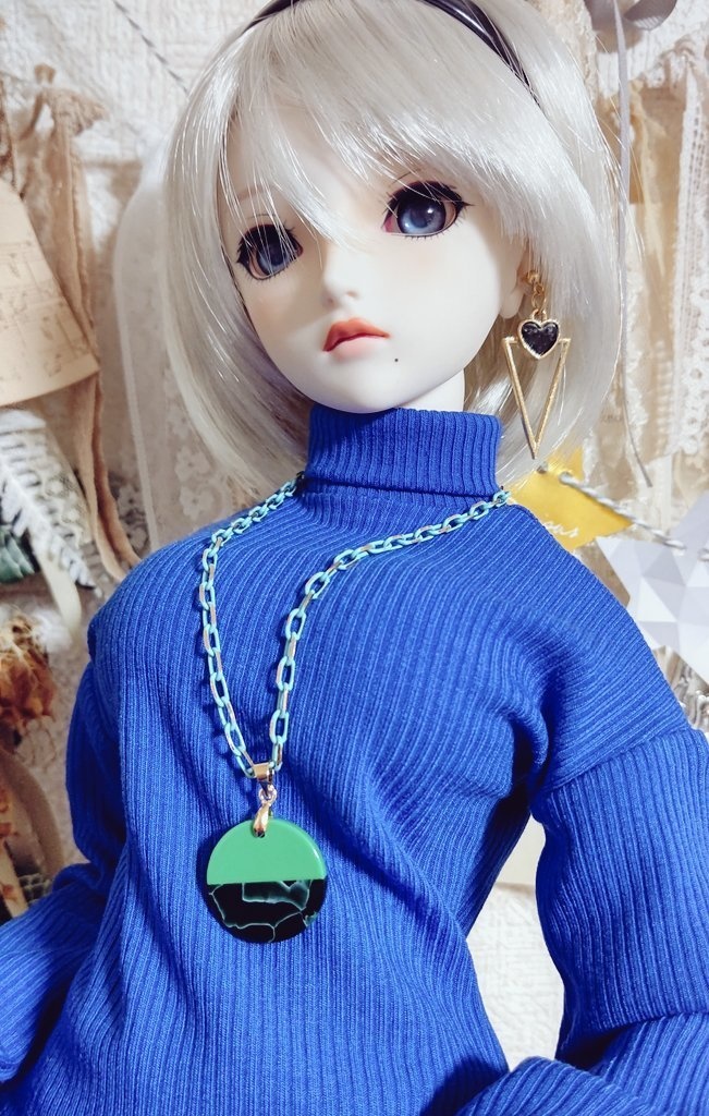 三角ハートイヤリング
