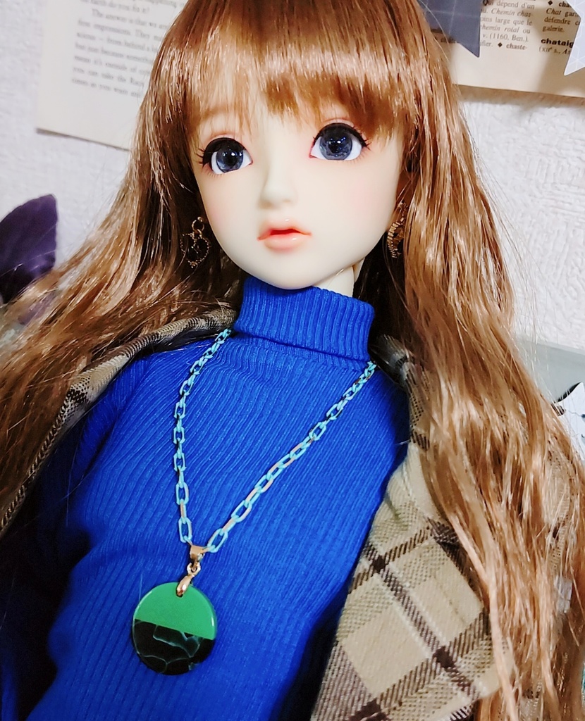 バイカラーチェーンネックレス