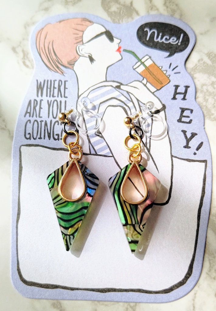 幾何学イヤリング