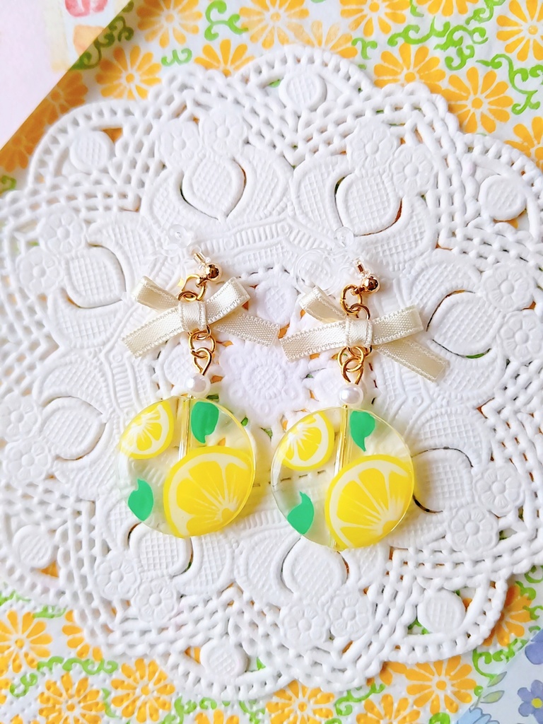 レトロ🍋レモンイヤリング