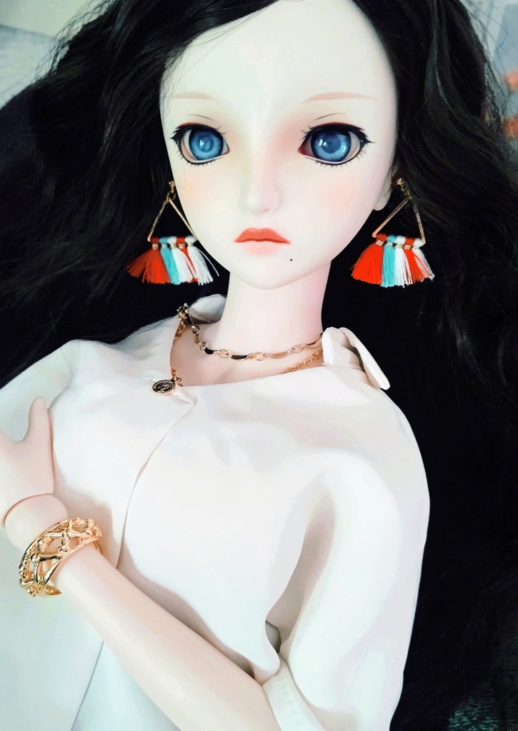 ミニタッセルピアス+ブレスレットセット