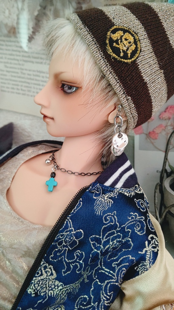 クロス✟ネックレス+コインピアスセット