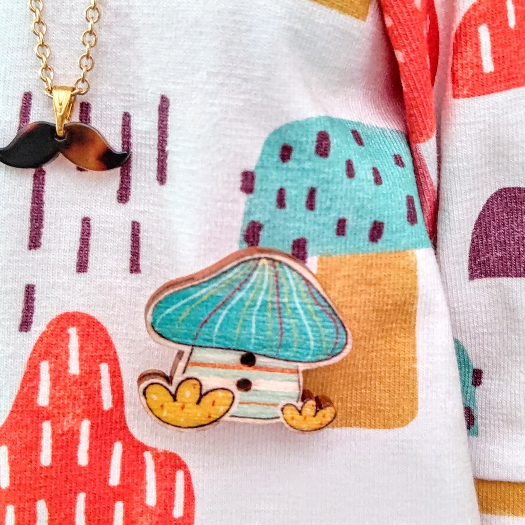 キノコ🍄ブローチ