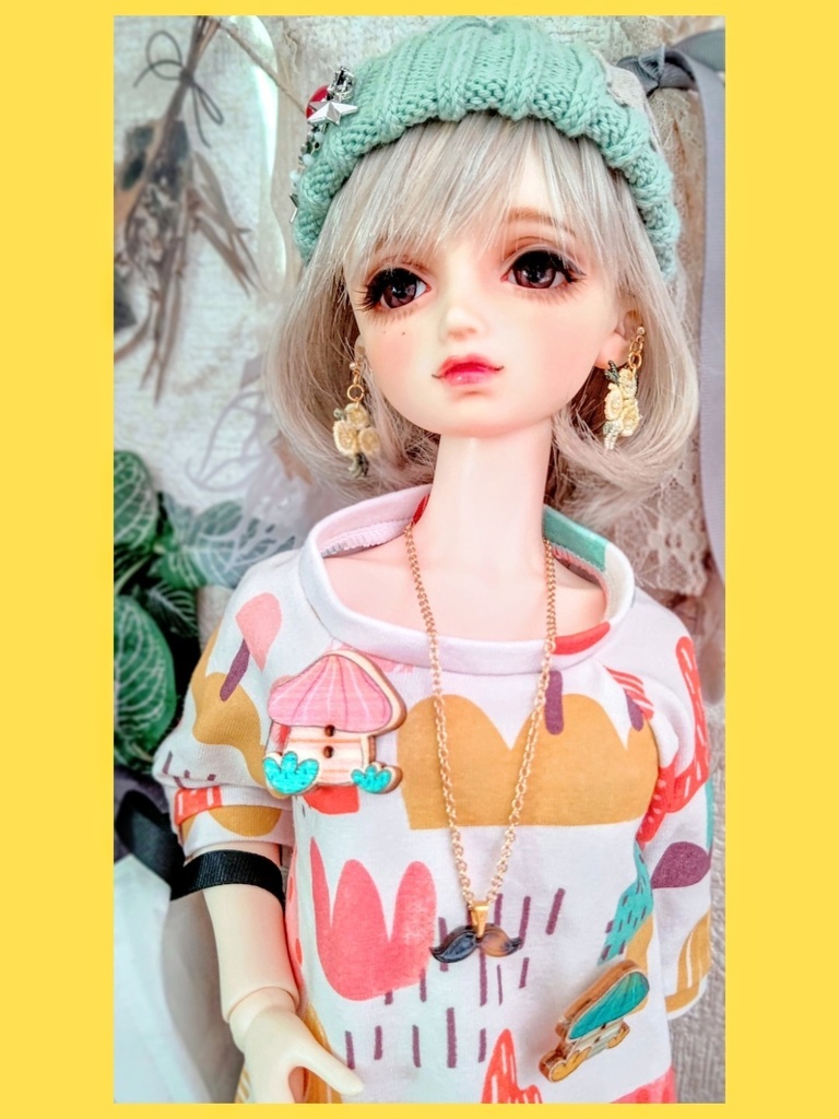 キノコ🍄ブローチ