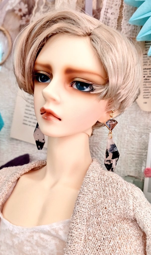 ピンクレトロイヤリング
