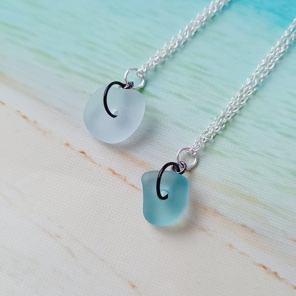 シーグラスネックレス