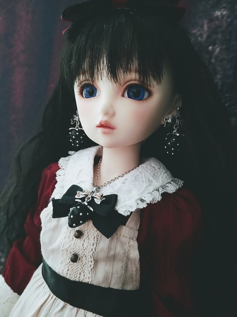 黒イチゴネックレス&ピアス