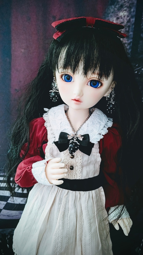 黒イチゴネックレス&ピアス