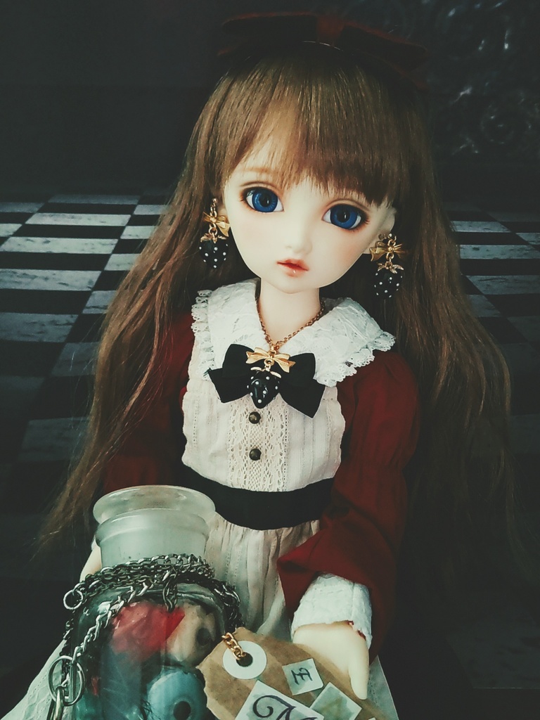 黒イチゴネックレス&ピアス