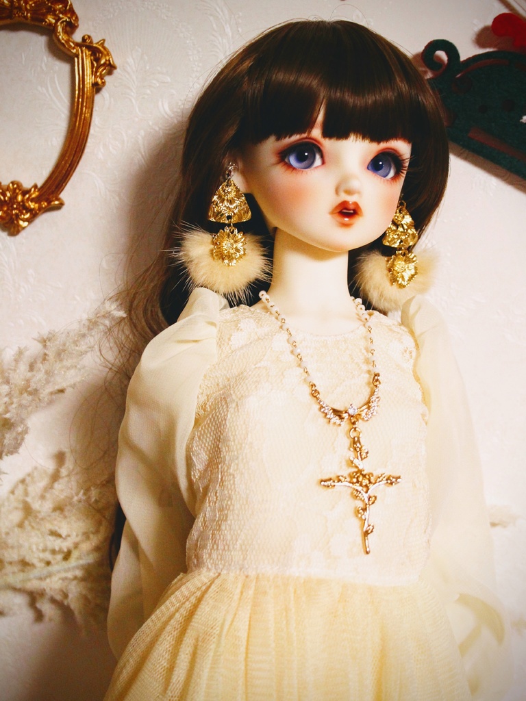 ゴールドフラワーイヤリング