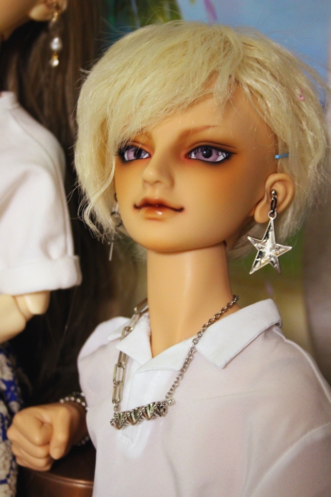 ゴールド/シルバーアシンメトリーネックレス