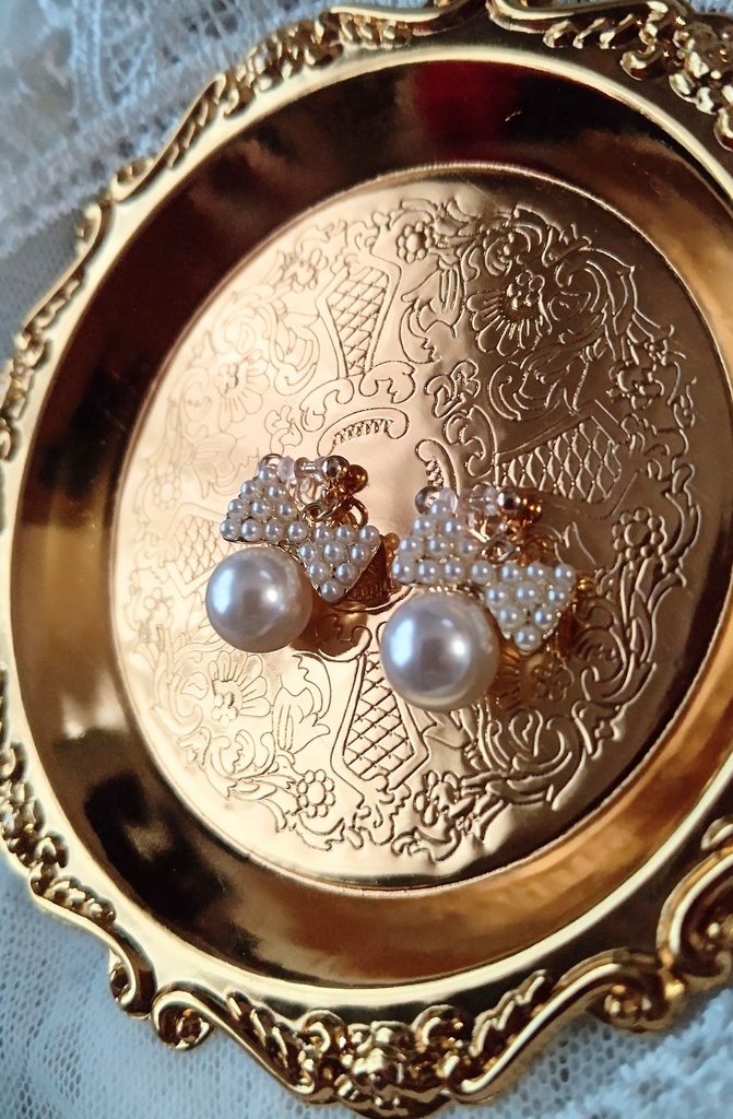 パールリボン🎀ピアス