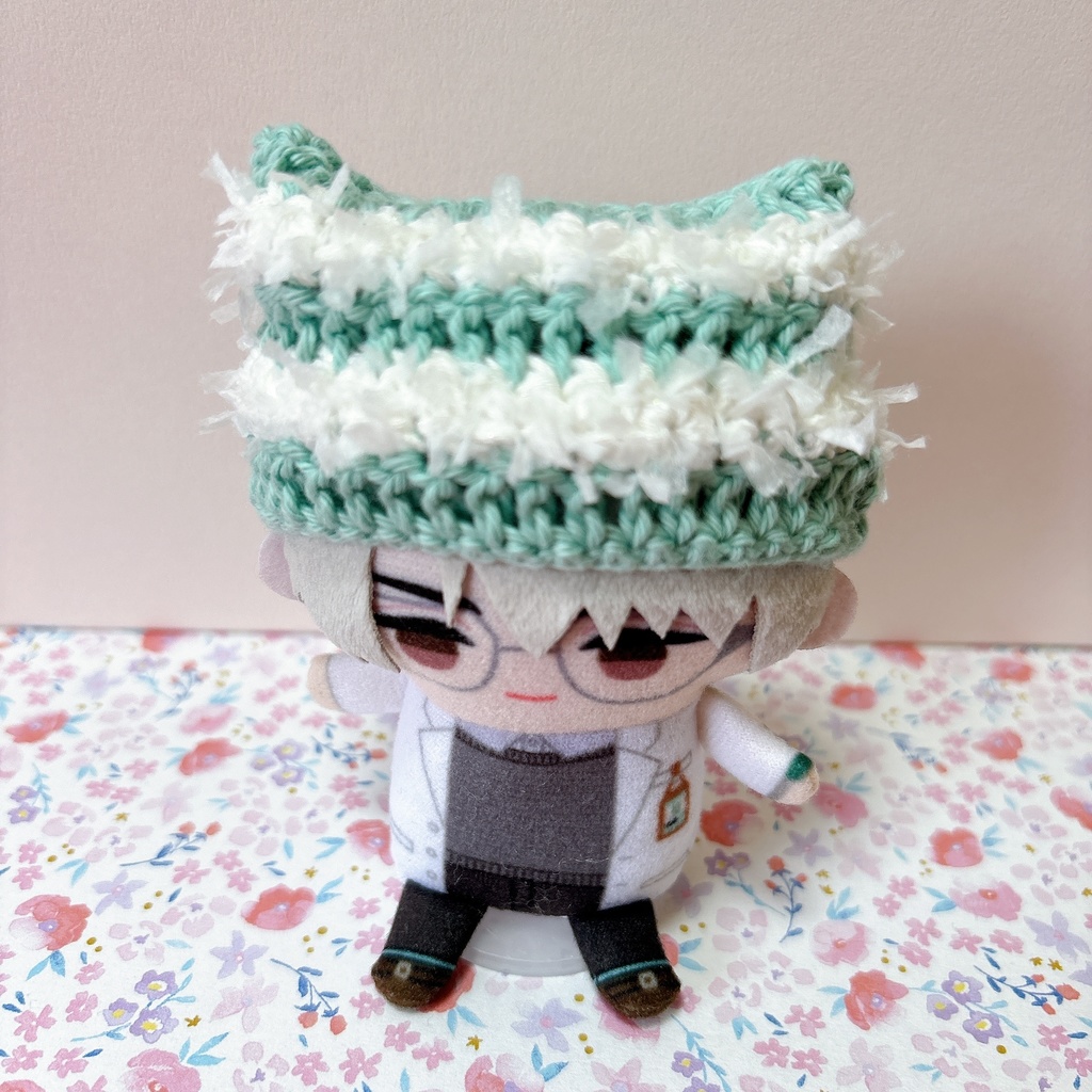 ぬいぐるみ 10cm 猫耳ニット帽