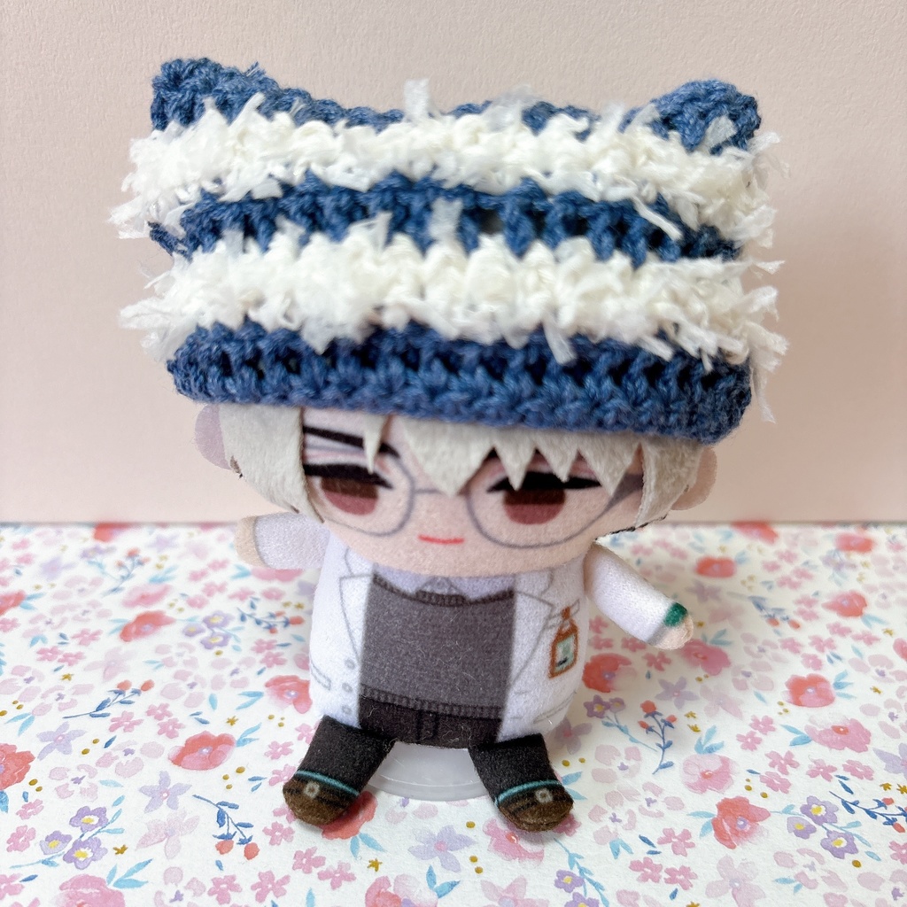 ぬいぐるみ 10cm 猫耳ニット帽