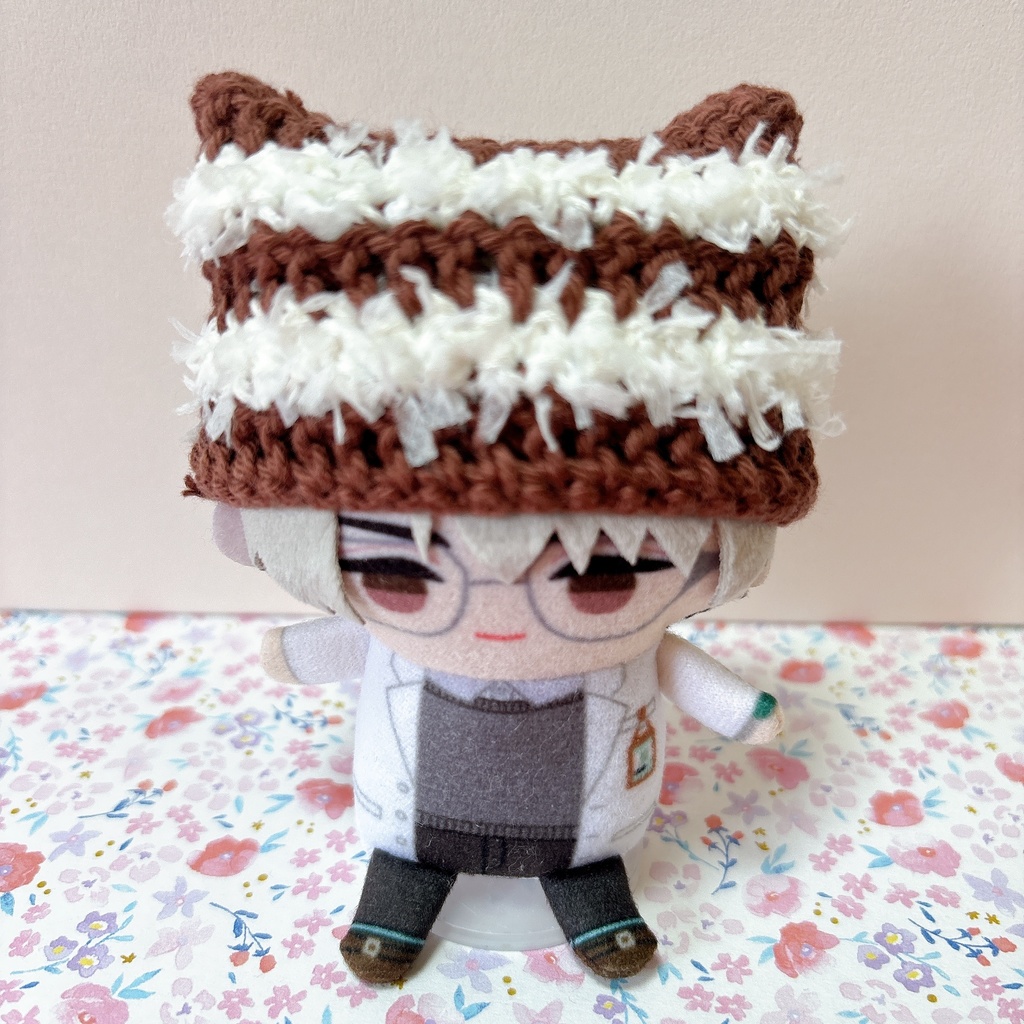 ぬいぐるみ 10cm 猫耳ニット帽