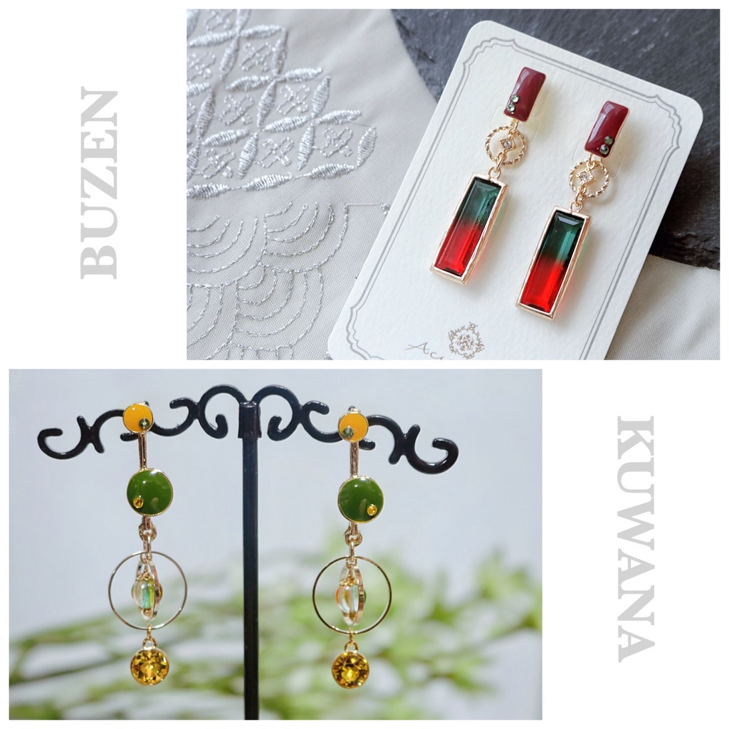 桑名江&豊前江　イメージピアス
