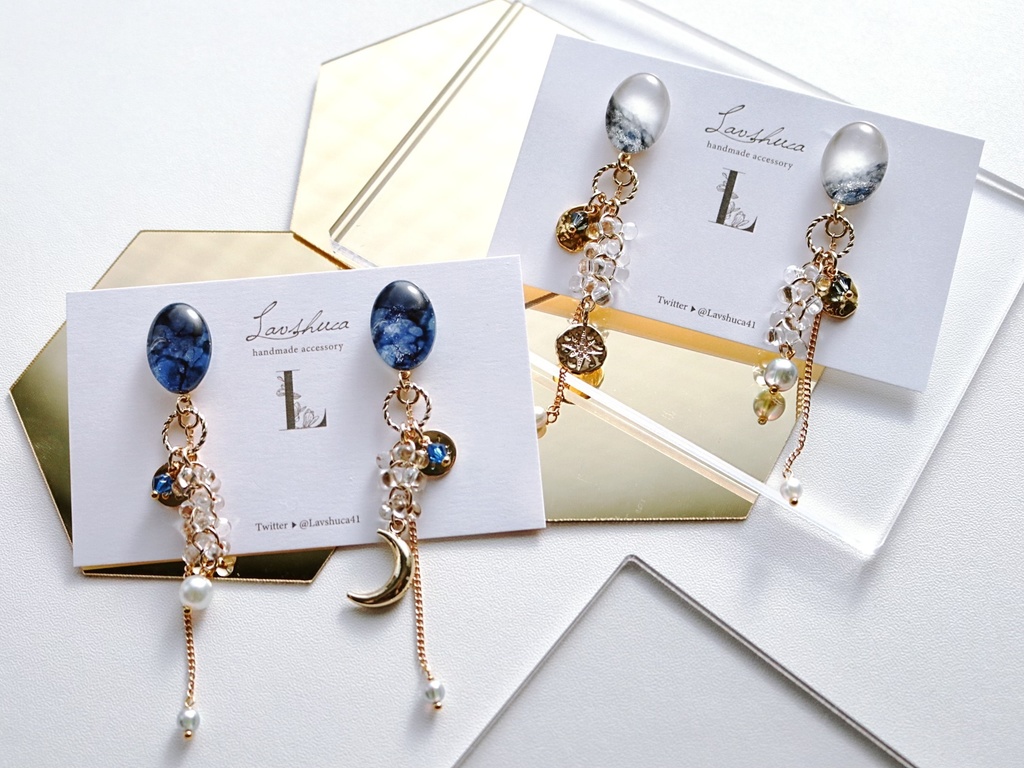 【12月】三日月宗近&鶴丸国永 イメージピアス