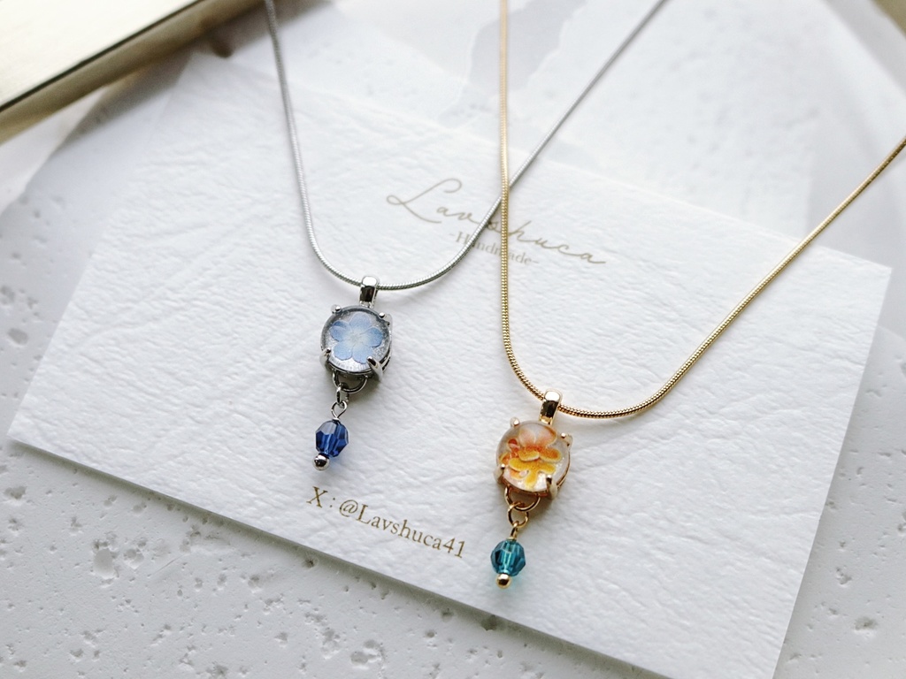 【11月】伯仲イメージ　フラワーネックレス2種