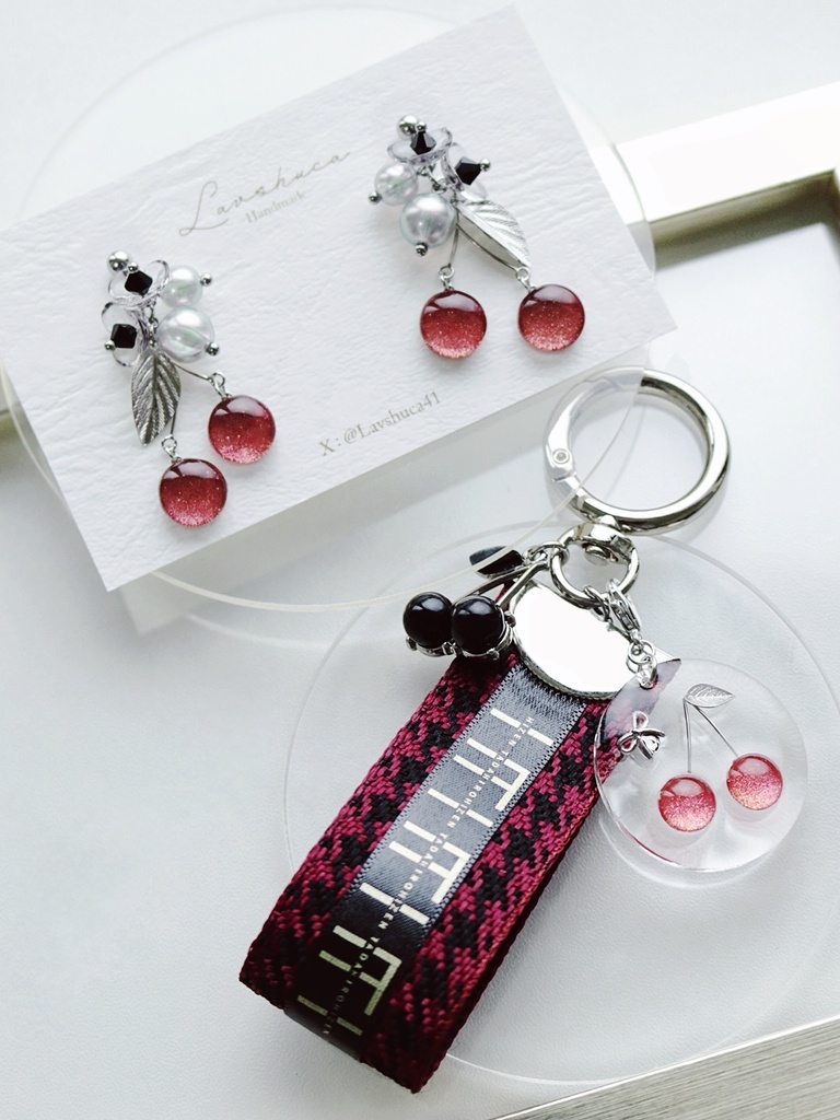 【11月】肥前忠広イメージ　さくらんぼデザインアクセサリー2種