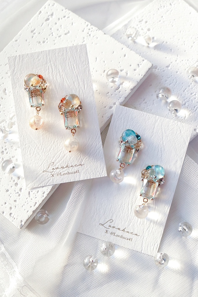 【1月】bubbles/鵜飼派イメージ ピアス&イヤリング