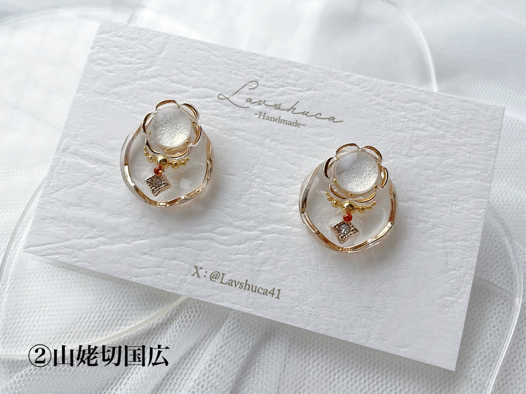 【6月】花雫/伯仲イメージ ピアス/イヤリング2種