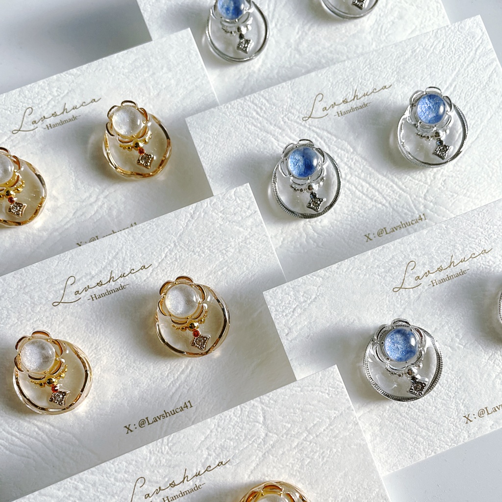 【6月】花雫/伯仲イメージ　ピアス/イヤリング2種