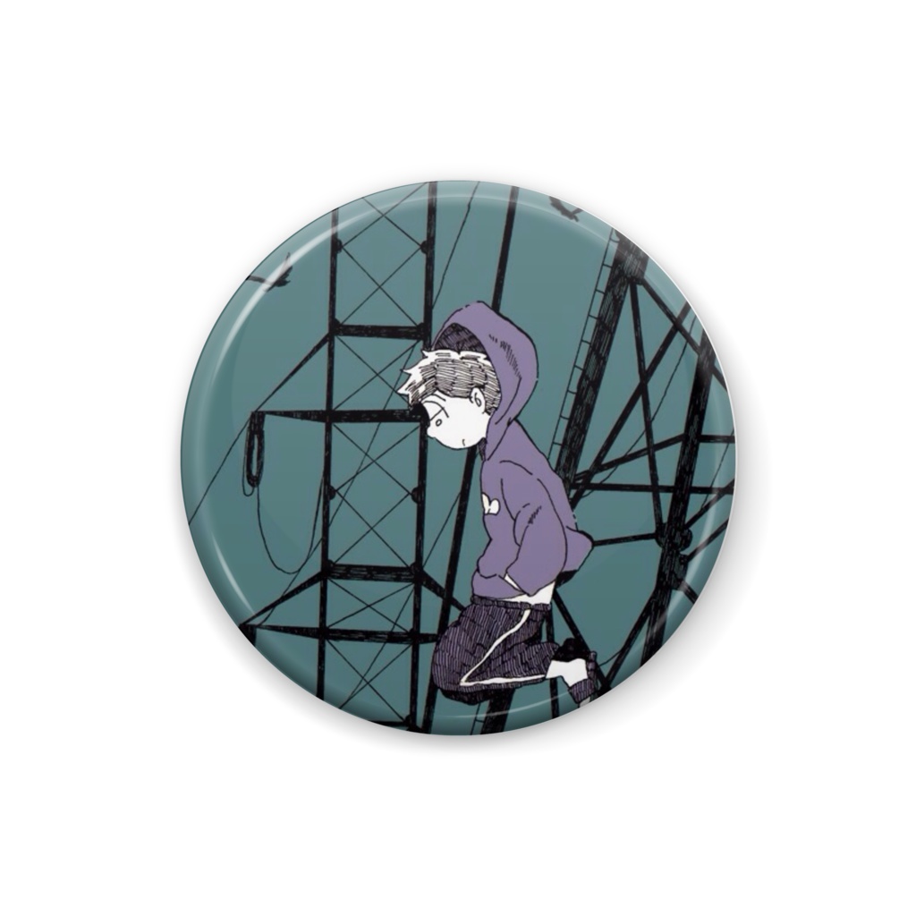 浮遊一松缶バッジ