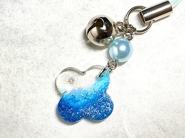 レジンストラップチャーム「花野」