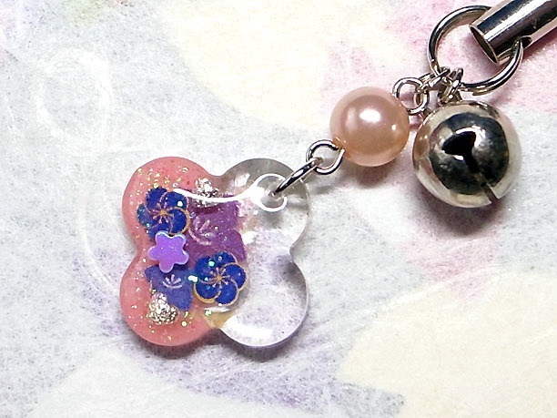 レジンストラップチャーム「花野」