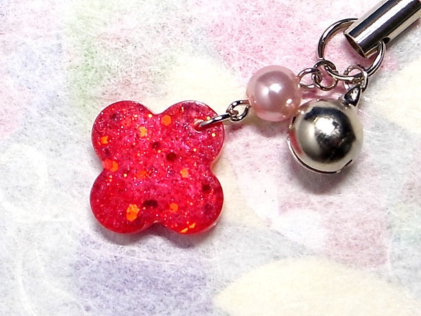 レジンストラップチャーム「花野」