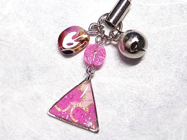 レジンストラップチャーム「有情」