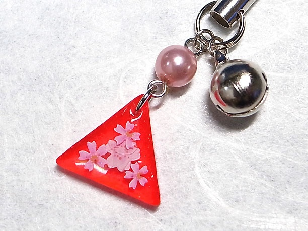 レジンストラップチャーム「有情」