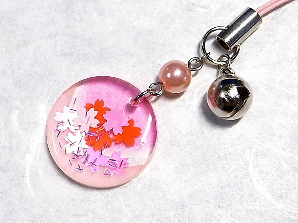 レジンストラップチャーム「望月」