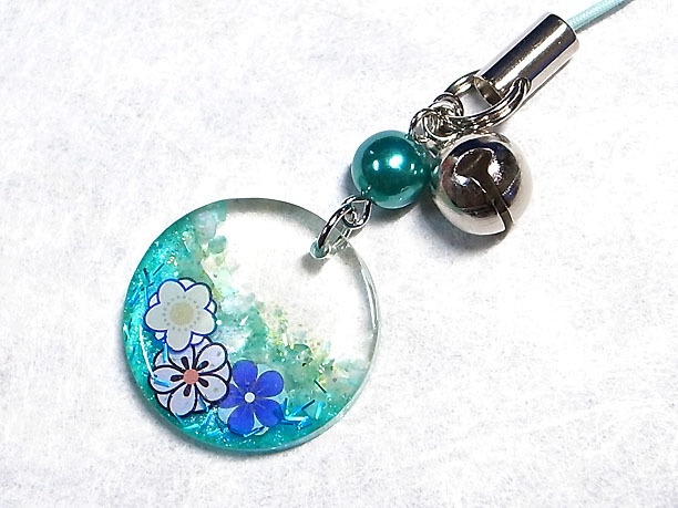 レジンストラップチャーム「望月」