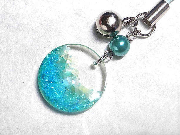 レジンストラップチャーム「望月」