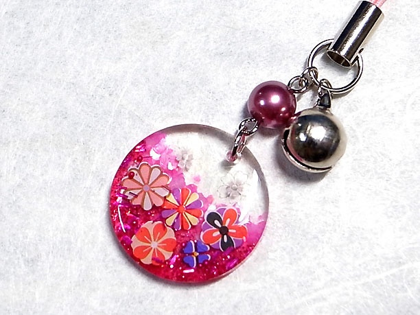 レジンストラップチャーム「望月」