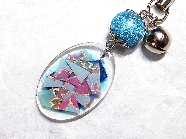 レジンストラップチャーム「霧雫」