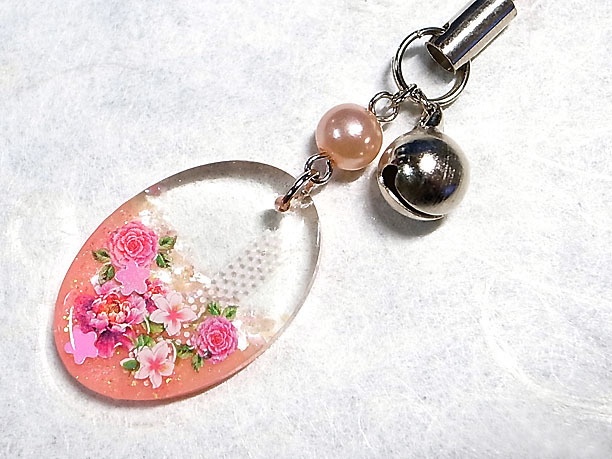 レジンストラップチャーム「霧雫」